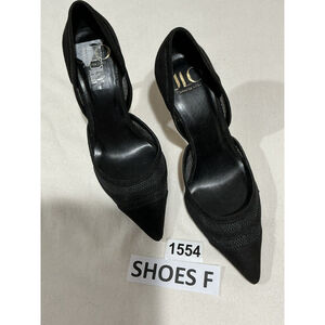 Woman’s Jlo Slip On Black Pointed Toe High Heel Pumps 7m